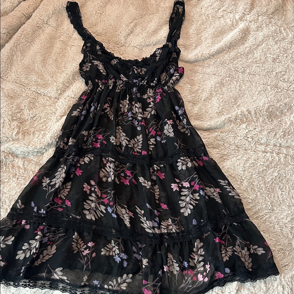 Floral Lace Trim Slip Dress - Picture 3 of 13